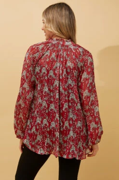 PETA PLEATED BLOUSE 18 PETA PLEATED BLOUSE -Printedcarpetus 464fbe3df9e552e16d555acb019f19bb