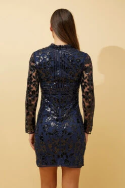 SERENA CHOKER NECK SEQUIN MINI DRESS -Printedcarpetus 465f5faf4cfb5aa17e52106f71c881d0