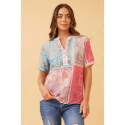 ARCHANA PATCHWORK BOHO TOP -Printedcarpetus 468fd39c12bab66e3afc70d7ced1a6bf