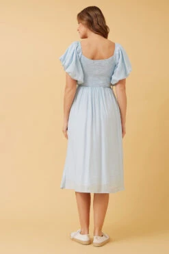 ANOK PUFF SLEEVE MIDI DRESS -Printedcarpetus 46a318813c912e5f4e80a2ea94eed68c