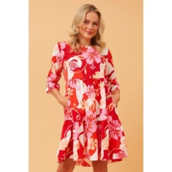 NIKO FLORAL SHORT DRESS -Printedcarpetus 4708b73315b4200ea18747b190f7ef37