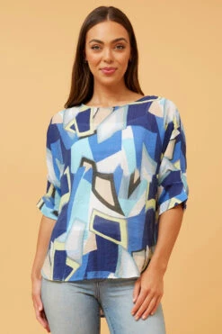 TARA ABSTRACT PRINT TOP -Printedcarpetus 479afae6c4bd26d73e9dbe391a3dc6de