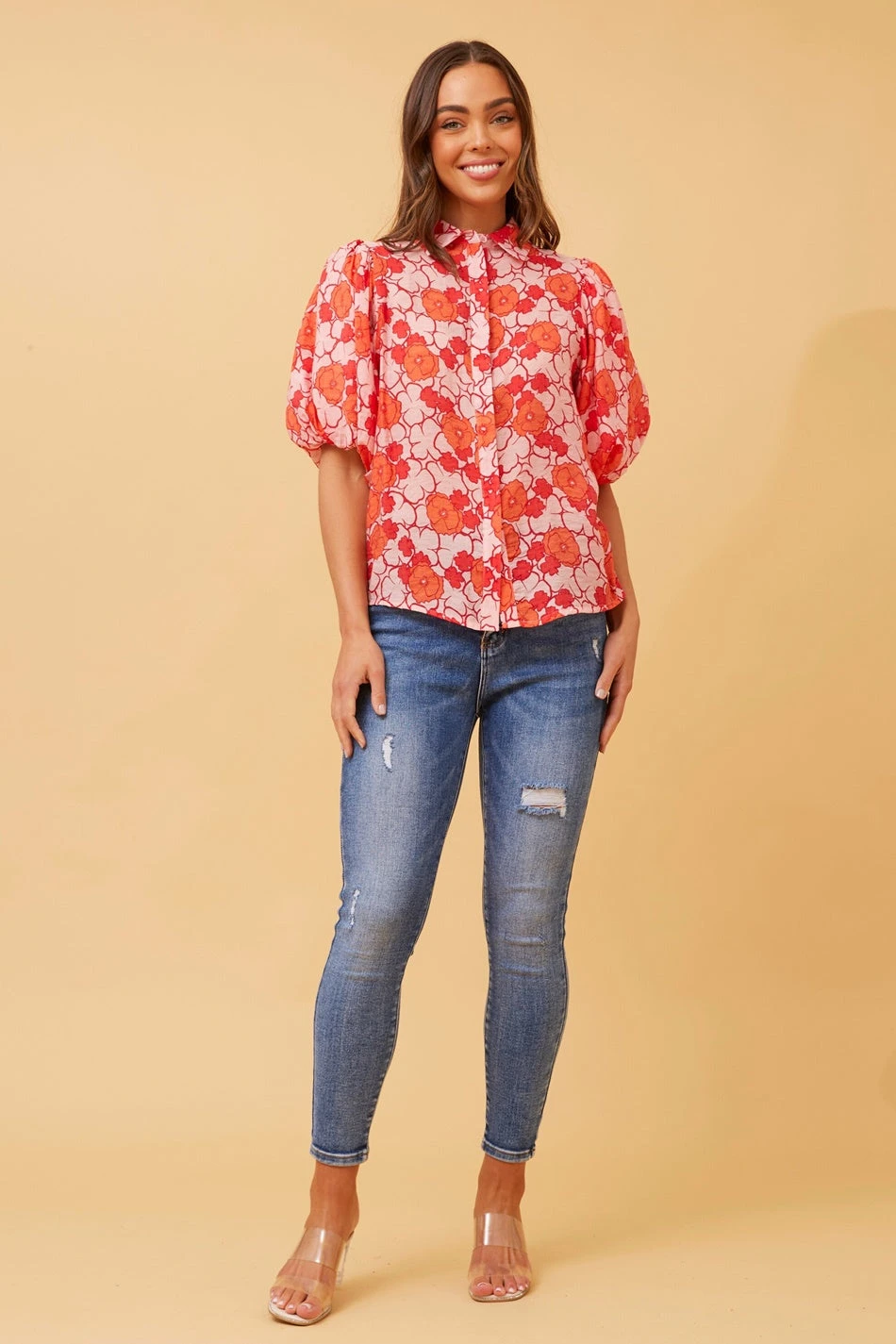 WILKIE PUFF SLEEVE FLORAL SHIRT 12 WILKIE PUFF SLEEVE FLORAL SHIRT - Image 10