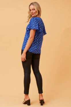 CANDICE GOLD FOIL PRINT TOP -Printedcarpetus 4853ab8d317b0d01f6c91b46334ce896