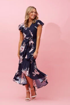 DENVER FLORAL RUFFLE HEM HI LOW DRESS 13 DENVER FLORAL RUFFLE HEM HI LOW DRESS -Printedcarpetus 48f9b559170f051f8b012d032cf75591