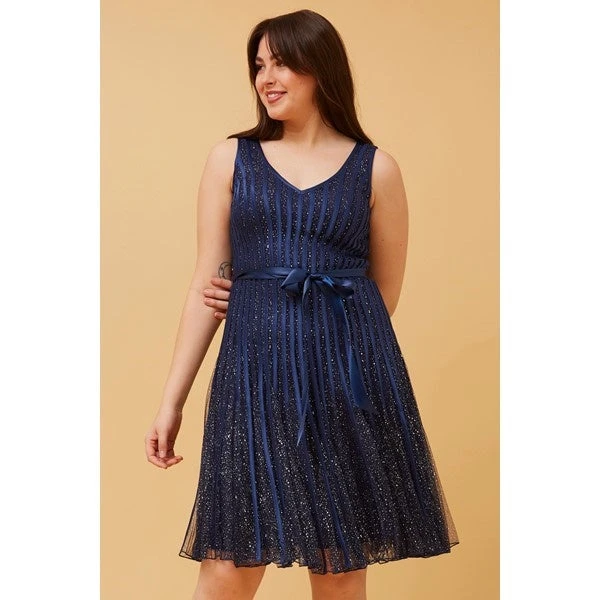 TRUDY SLEEVELESS SHORT GLITTER DRESS 10 TRUDY SLEEVELESS SHORT GLITTER DRESS - Image 8