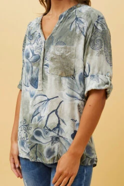 ROSETTA FLORAL SEQUIN SHIRT -Printedcarpetus 4987e7e4f64aa2eefcc1d03d2a4f3ca5