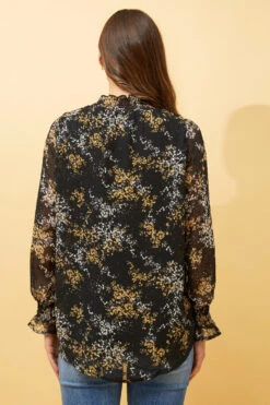 DIANA LEAF PRINT BLOUSE -Printedcarpetus 498ea030726375106938a05f240e9a30