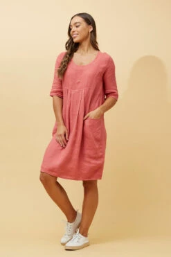 PISA LINEN DRESS -Printedcarpetus 4a93eca3a4d6f18636fc7c8b7f8ee528