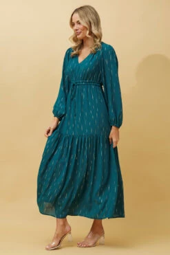 CRYSTELLE GOLD FOIL PRINT MAXI DRESS -Printedcarpetus 4c47083d728c416801530d4320df1edd