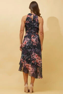 RIO FLORAL HALTER NECK DRESS -Printedcarpetus 4d4699dc4e903c3cb67a07f2754dfede