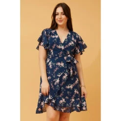 MILA FLORAL WRAP SHORT DRESS -Printedcarpetus 4e05b61f9d2ef10a02c93511d1b0433c