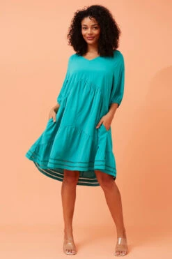 MEXICO TIERED SHORT DRESS -Printedcarpetus 4e5caedfc95dfba660985747995cd2ad