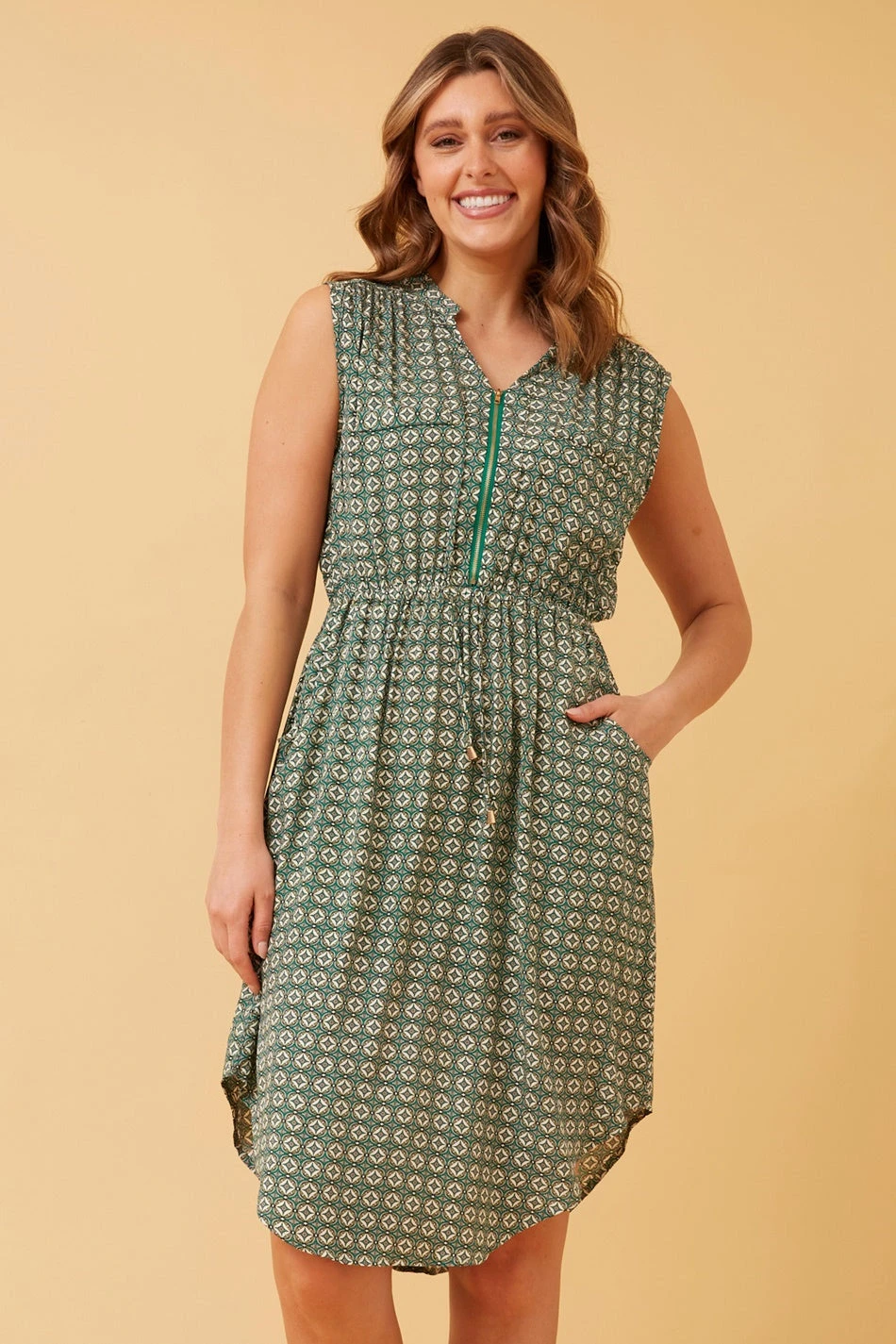 AMY ZIP FRONT BOHO DRESS 4 AMY ZIP FRONT BOHO DRESS - Image 2