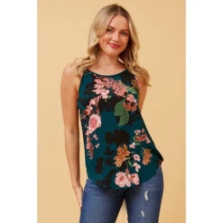 ANTIGUA FLORAL CAMI TOP -Printedcarpetus 4fe591617d9e1c15ebe9c0806b9402c4