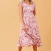 MOROCCO MIDI FLORAL DRESS 1 MOROCCO MIDI FLORAL DRESS -Printedcarpetus 50789b67a6c8a61057e1bb17efdd4b62