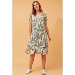 ELECTRA DOUBLE LAYER PRINTED DRESS -Printedcarpetus 50c48ade5c4d9889b986c37abea1b5bd