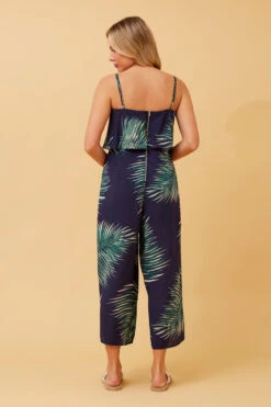 VENDELA LEAF PRINT JUMPSUIT -Printedcarpetus 514849df98d6882d65df943a02b524c4