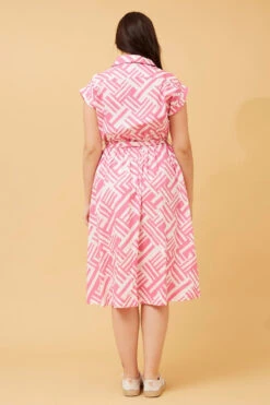 ROMA ABSTRACT PRINT SHIRT DRESS -Printedcarpetus 51cc1697569f844c7e0b7a347344e8f8