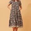 KYAH FLORAL BOHO MIDI DRESS -Printedcarpetus 51f08183fa28c6ffb950aa04f06e3313