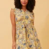 RAVINA FLORAL TIE WAIST TEA DRESS -Printedcarpetus 520bd0f868a97e27c50db53c9c131702