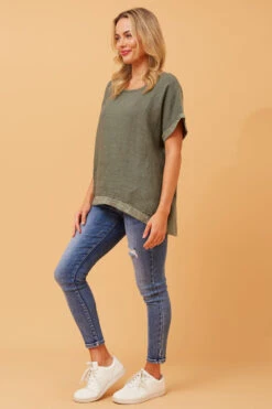 SOULA SEQUIN LINEN TOP -Printedcarpetus 54f713a0229609a21b475a14c472e31f