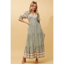 ELSIE FLORAL BOHO MAXI DRESS -Printedcarpetus 550936fa40e8560d952ddc4efd3d8514