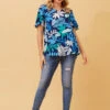 SONIA LEAF PRINT TOP -Printedcarpetus 555d9aadef77da82f396d6ce8564acc8