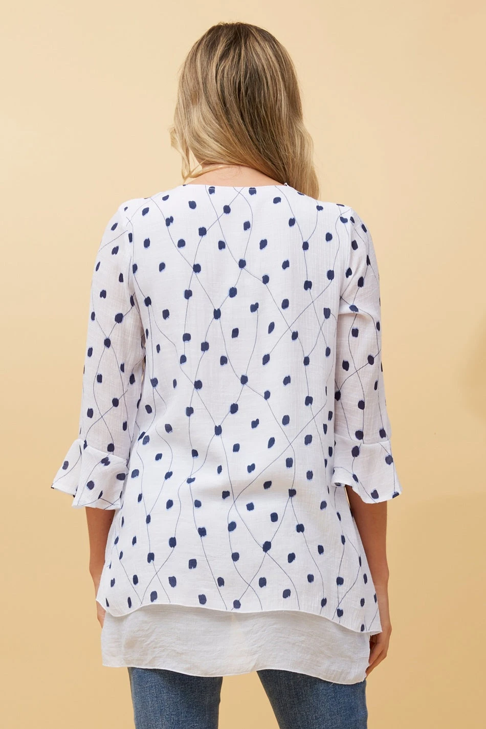 RUMI DOUBLE LAYER DOTTED TUNIC TOP 8 RUMI DOUBLE LAYER DOTTED TUNIC TOP - Image 6