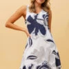 NICOLE SLEEVELESS FLORAL SHORT DRESS -Printedcarpetus 55bd3a25ea8f0c71a22860ea4c0a0430
