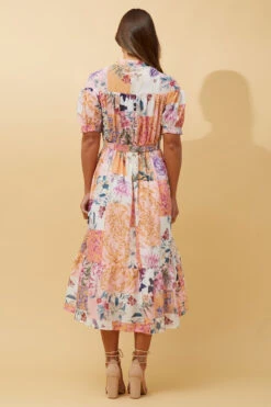 MEDINA FLORAL PATCHWORK BOHO DRESS -Printedcarpetus 56996a5fecc24d77f9e5a76998bdeb85