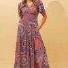 VIENNA BOHO MAXI DRESS -Printedcarpetus 57812feb42708b1416fac8e9529796d8
