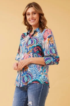 ISHLA FLORAL BOHO SHIRT -Printedcarpetus 578f1b23a13bbfc6be2c1ed187b19cf1