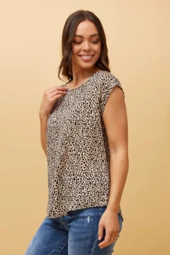 SHELLY LEOPARD SHELL TOP -Printedcarpetus 57a4d005f1a751ee915b81c7a5a1ee97