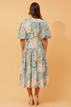 ANUSHKA PATCHWORK PRINT DRESS -Printedcarpetus 57a849521a9517375e01f4f63e3f7f36