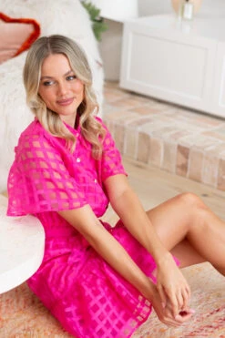 EVERLY GINGHAM SHIRT DRESS -Printedcarpetus 587497b5d80d316a431304d1dbe90b7b