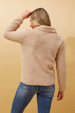 LYN ZIP FRONT FAUX FUR JACKET -Printedcarpetus 58e4e49fc5d903f5b4434ed414499586