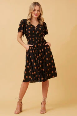 SANDY POLKA DOT SHORT DRESS -Printedcarpetus 5910870f315ec86405f5111769638e72