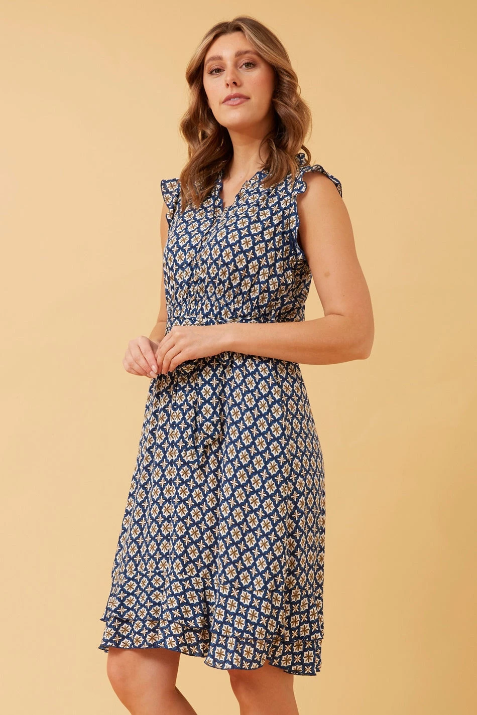 RAVINA ABSTRACT BOHO TEA DRESS 11 RAVINA ABSTRACT BOHO TEA DRESS - Image 9