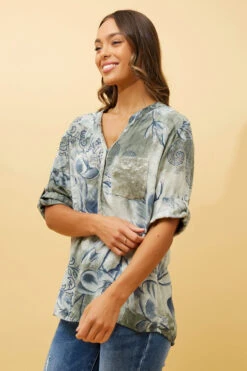 ROSETTA FLORAL SEQUIN SHIRT -Printedcarpetus 5978cf39bd0f9bc0a77f5d8a17a81c75