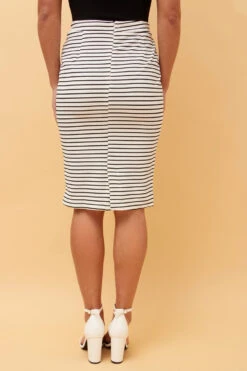BLANCHE TEXTURED STRIPE SKIRT -Printedcarpetus 59c1bc7c6ca8bb624110a3a1f1d17cd5