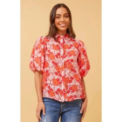 WILKIE PUFF SLEEVE FLORAL SHIRT 29 WILKIE PUFF SLEEVE FLORAL SHIRT -Printedcarpetus 5a96e054063431607cafb28fc95ccfdd