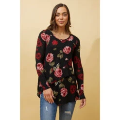 BOBBI FLORAL DOUBLE LAYERED TOP -Printedcarpetus 5b73ef3c0c431490041495b6bd365416