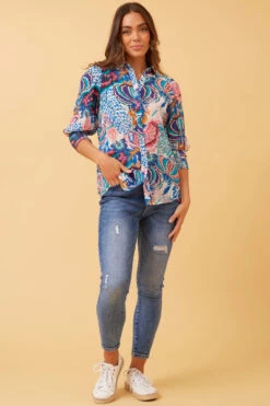 ISHLA FLORAL BOHO SHIRT -Printedcarpetus 5cef15e2ff0af89d37d5dee4e2b05303