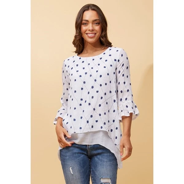 RUMI DOUBLE LAYER DOTTED TUNIC TOP 10 RUMI DOUBLE LAYER DOTTED TUNIC TOP - Image 8