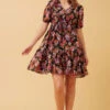 KIKI FLORAL TIERED SHORT DRESS -Printedcarpetus 5d5b043c56e5f21e83c599f1801aa5c8
