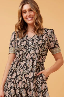 KYAH FLORAL BOHO MIDI DRESS -Printedcarpetus 5d888020ac4dfcb84539052cb7e44c34