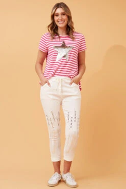 JANJA EMBELLISHED JOGGERS -Printedcarpetus 5e5caa567eddf4efff7d66cde2e927b8