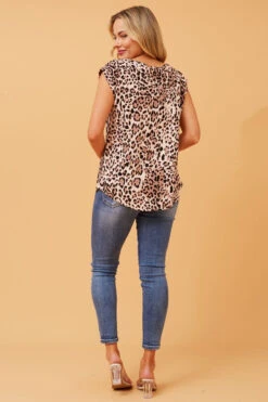 SHELLY ANIMAL PRINT SHELL TOP -Printedcarpetus 5f25e71ac60d89a008acaefa239e121c