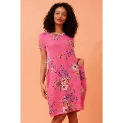 MESSINA FLORAL LINEN DRESS -Printedcarpetus 5fe6e433458f1e0ef80f623b697352e7